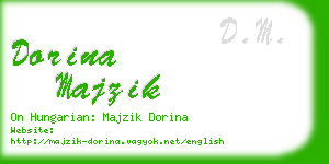 dorina majzik business card